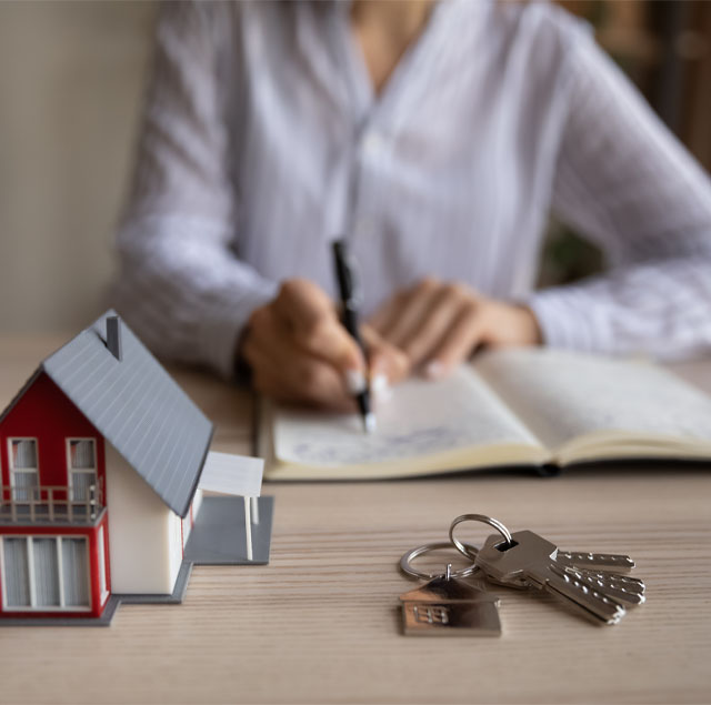 Image showing a woman making notes 